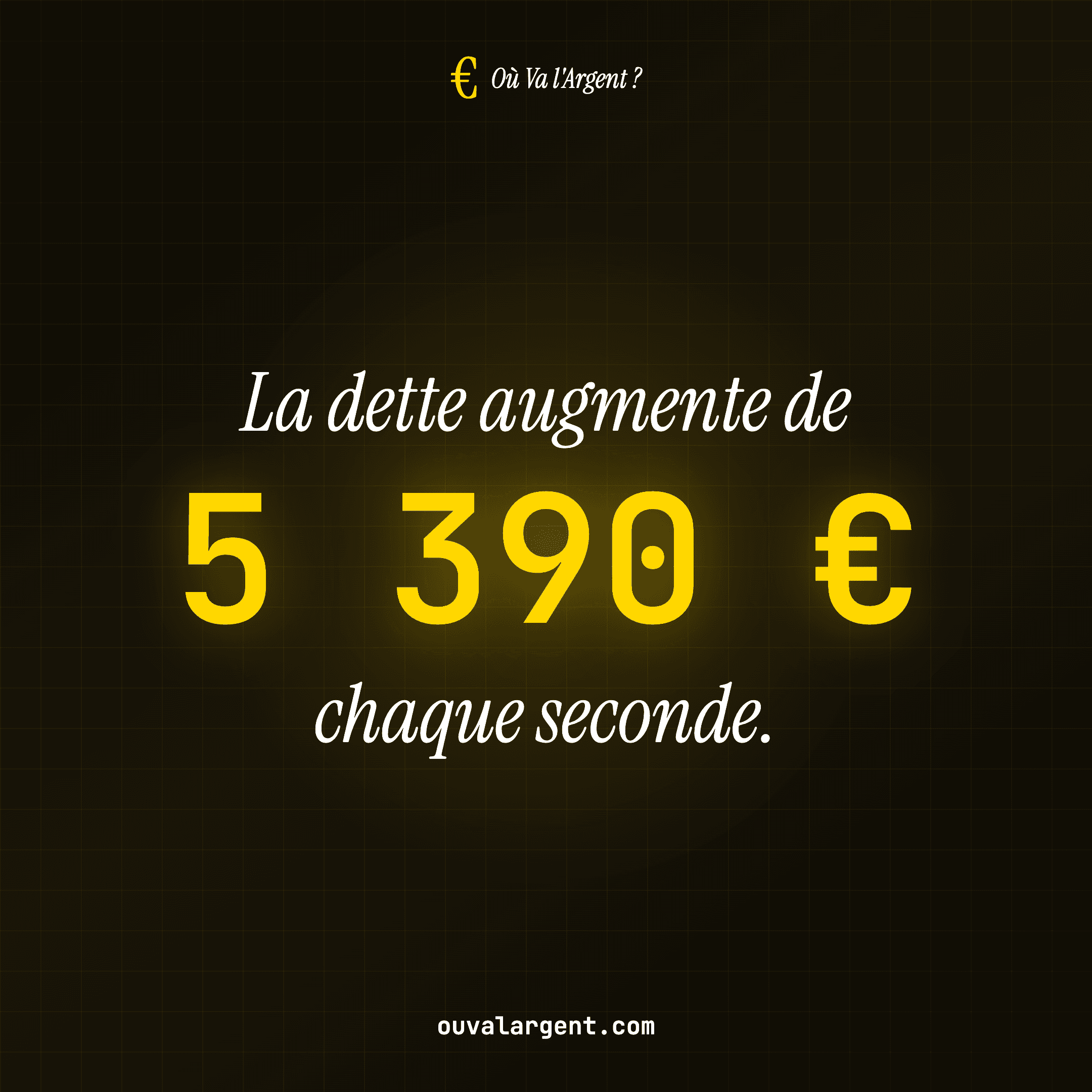 La dette augmente de 5 390 € par seconde
